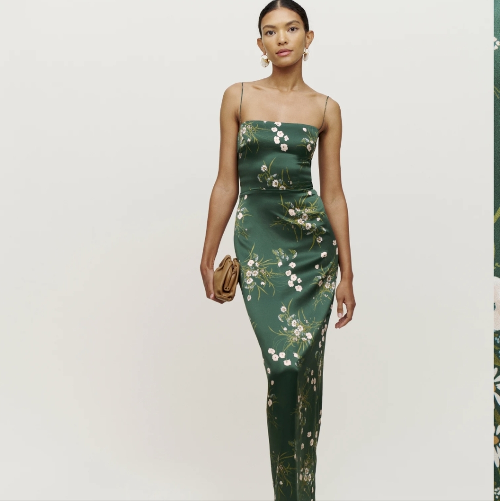 Reformation Frankie Silk Dress